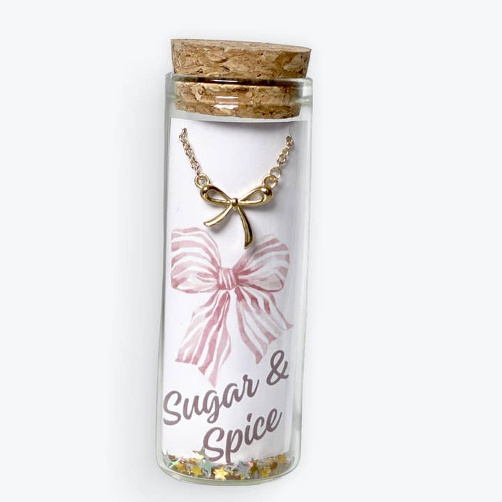 L Rae Charm - Wholesale Pendant/Charm Necklace - Bow Necklace. Sugar & Spice