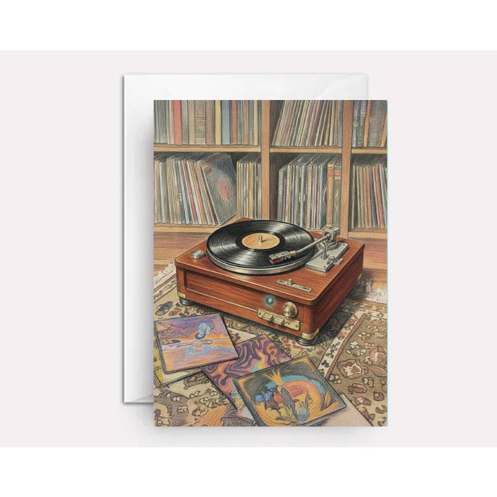 Record player birthday card
for wholesale by Paper Bound Greetings