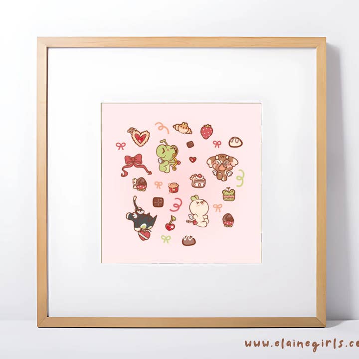 Art Print Valentine's Day Themed | 6x6 Art Print for wholesale by Elaine Girls