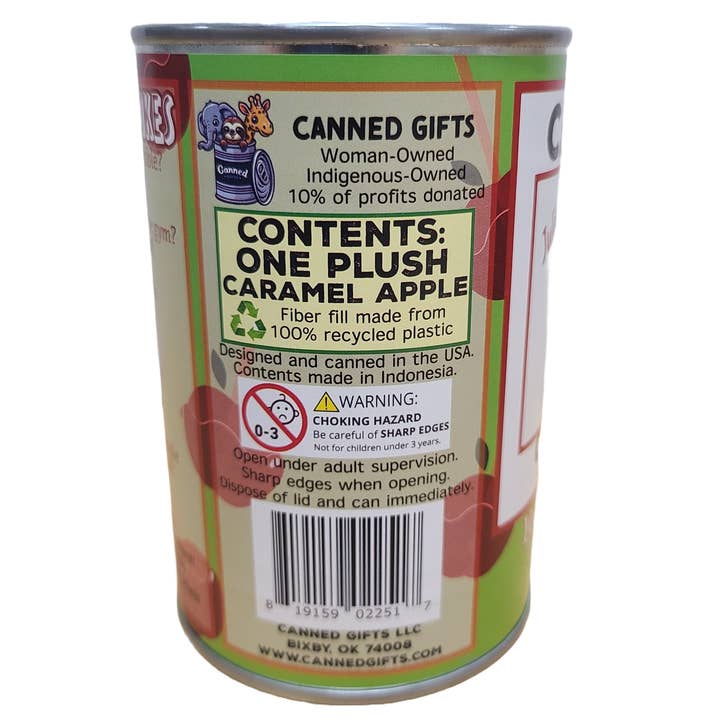 Canned Gifts - Wholesale Gag gift/novelty gift - Canned Caramel Apple | Valentine Gift | Plush in Can w/Jokes5