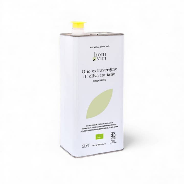 Bidon de 5 litres d'Huile d'Olive Vierge Extra Biologique 100% Italienne pour la vente par Boniviri BCorp
