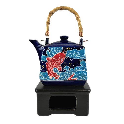 Urban Tokyo - Wholesale Tea Pot - Ceramic Teapot Tea Light Candle Warmer 5.25"L Square Base (1/16)3