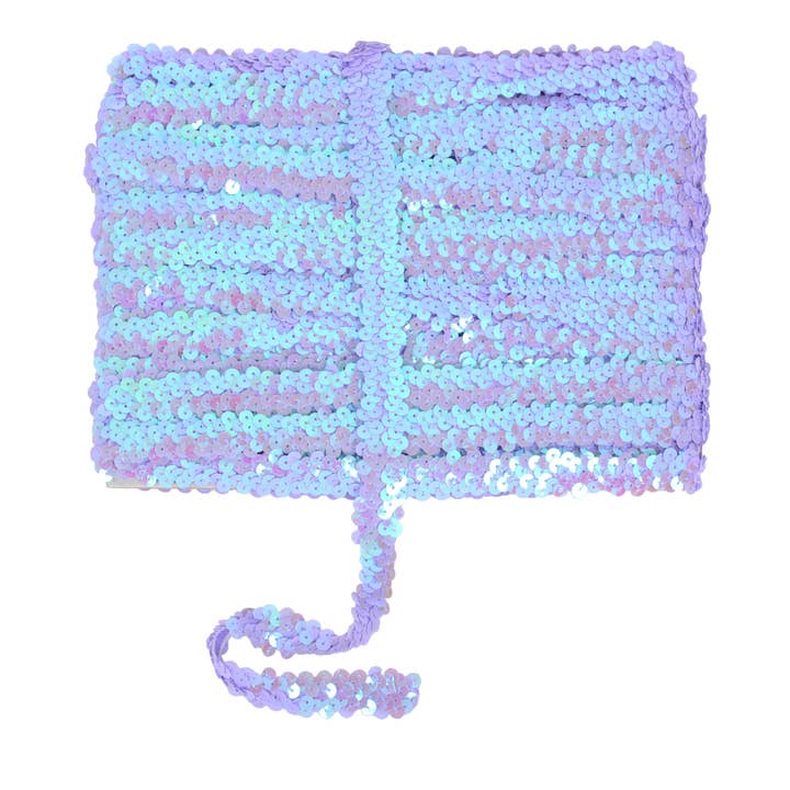 AK Brand - Wholesale Ribbon – Gift wrapping - Elastic Sequin Trim 0.8 Inch Glitter Paillette Ribbon17