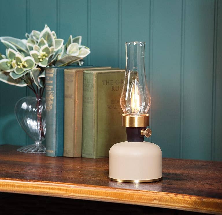 Abbott - Vente Lampes d'appoint/de bureau - Lampe LED Lanterne avec Cheminée-10,5"H9