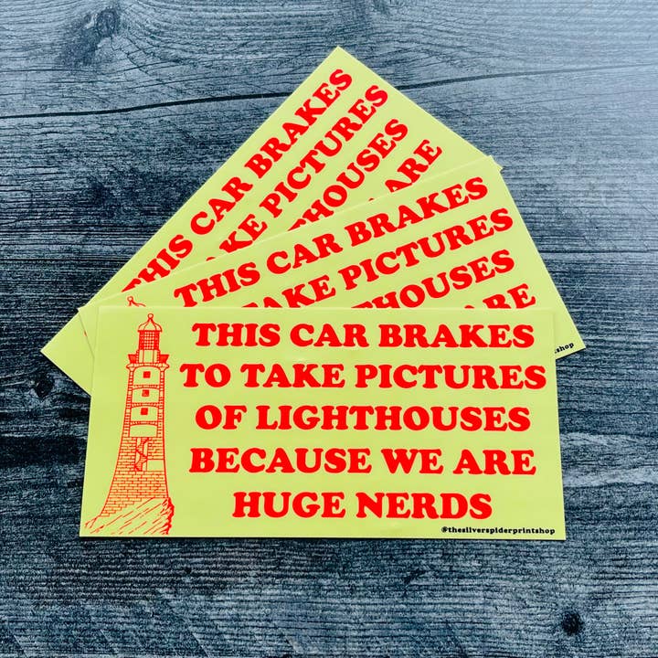 The Silver Spider - Wholesale Sticker - Funny brakes for pictures of lighthouses Bumper Sticker1