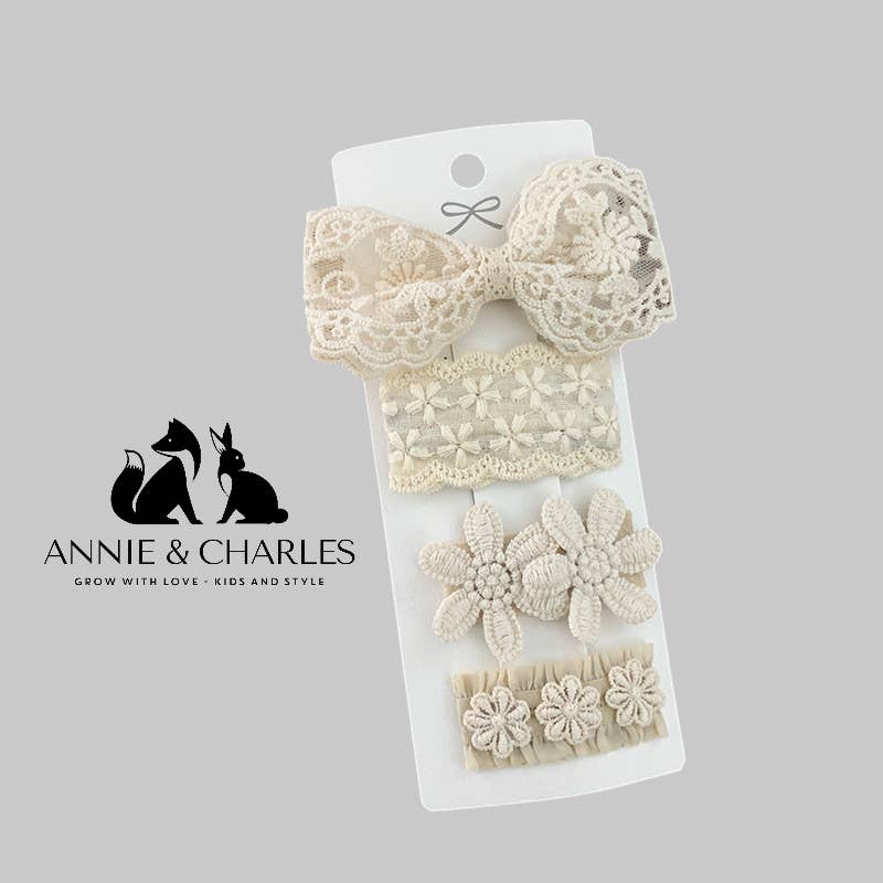 Annie & Charles - Wholesale Hair Clip - Kids - Annie & Charles® Hair Clip Set - Small Floral Splendor5