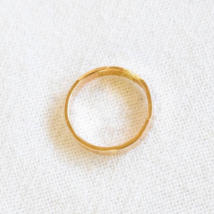 Laine Honolulu - Wholesale Band/Stacked Ring - Daisy Stamped Ring4