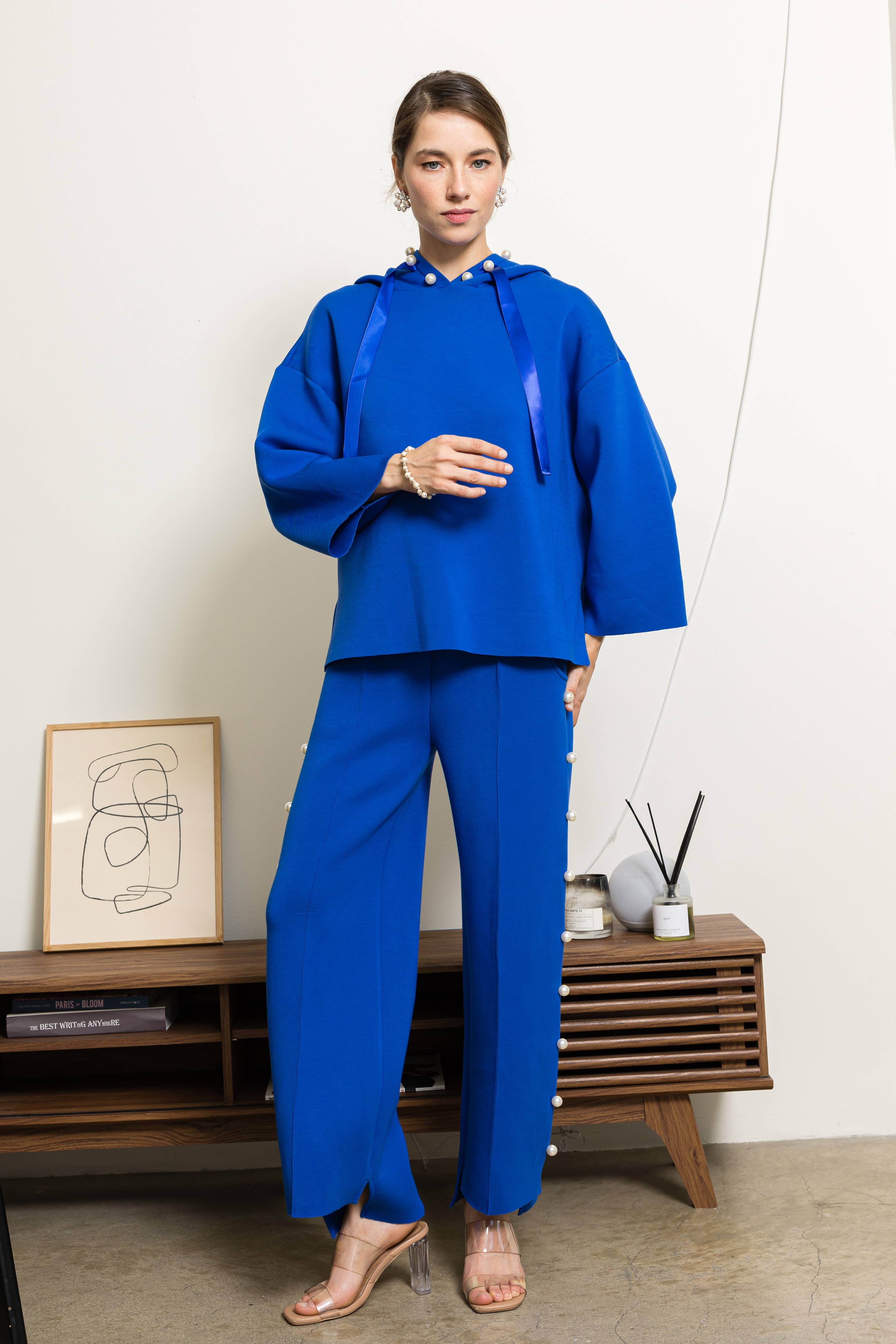 Joh Apparel – Großhandel Hose – Damen – Farrah French Scuba Pearl Lange Hose34