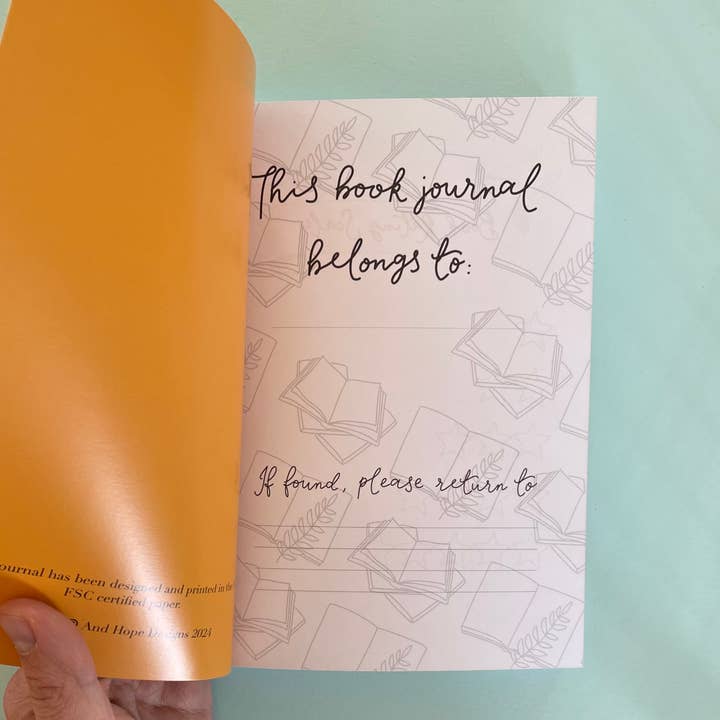 And Hope Designs - Cards, Stickers & Stationery - Wholesale Journal/Diary - Reading Journal, A5 Book Tracker, Literary Planner, Gift2