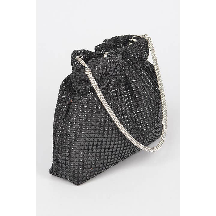 anbfashion - Wholesale Crossbody Bag - Women's - Rhinestone Studded Metallic Clutch Crossbody Bag5