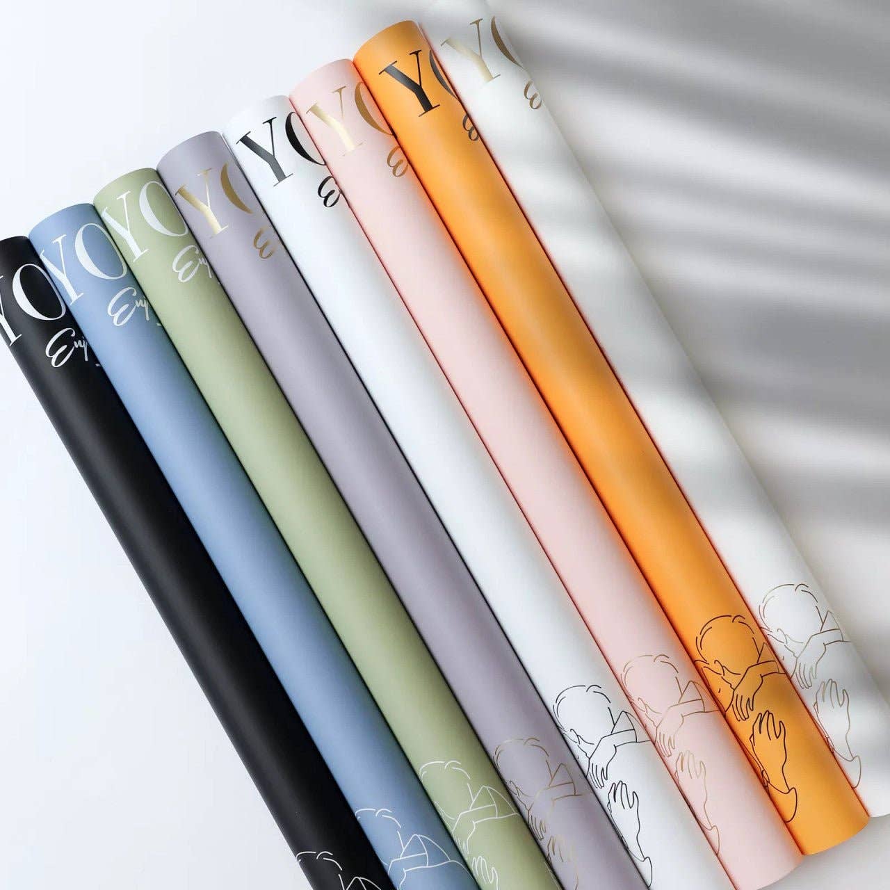 Elegant Design Supply – wholesale Wrapping paper roll – Everyday I love you Waterproof Flower Wrapping Paper (20 sheets/bag)11