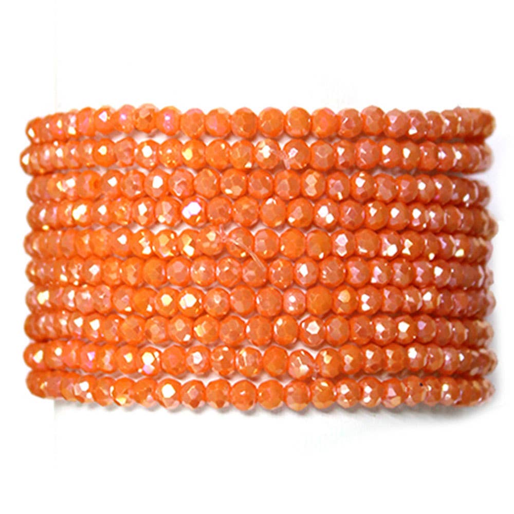 JOIA ACCESSORIES - Wholesale Beaded Bracelet - GLASS BEAD STRETCH MULTI BRACELET, SB 79383