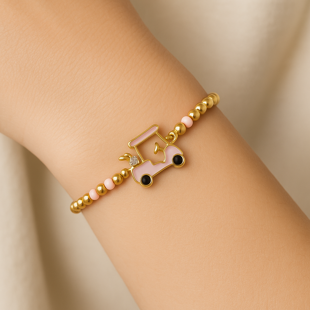 Born to Rally – Engroshandel Armbånd med vedhæng – Golfvogn Perlearmbånd2