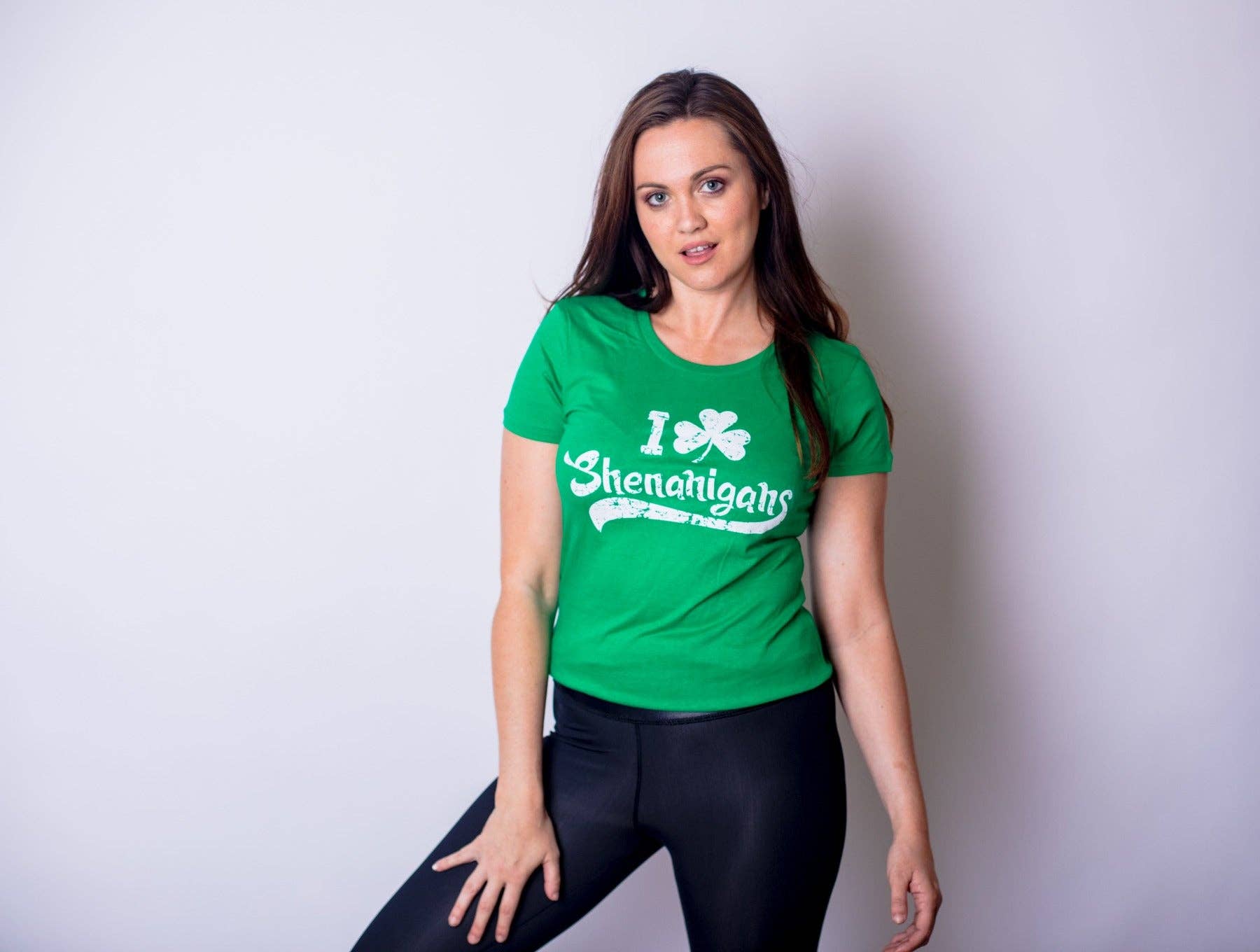 Crazy Dog T-Shirts - Wholesale Screen Printed T-Shirt - Women's - I Clover Shenanigans Womens Saint Patricks Day  T Shirt4