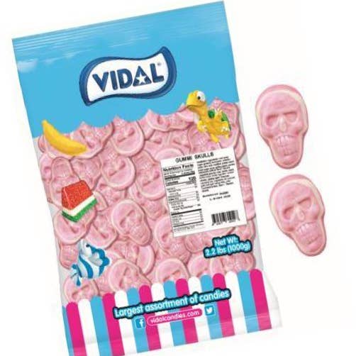 Vidal Gummi Skulls, 2.2lb Bag for wholesale by Grandpa Joe's Candy Shop