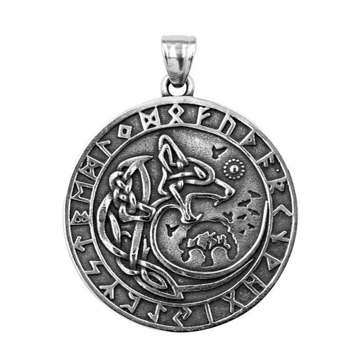 Bodywings - Wholesale Individual Charm/Pendant - stainless steel pendant “Wolf/Celtisch”0