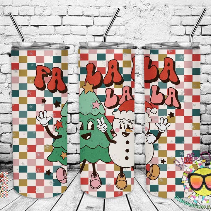 Retro-Fa-La-La-Tumbler for wholesale by Hello Sunshine Boutique