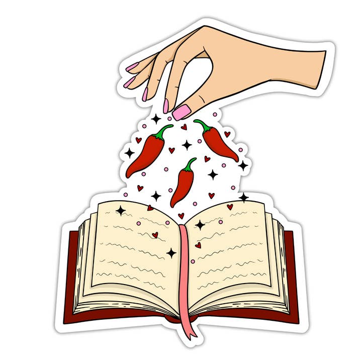 Multi Skin Tone - Spicy Books Bookish Vinyl Sticker for wholesale by Midnight Door Studio