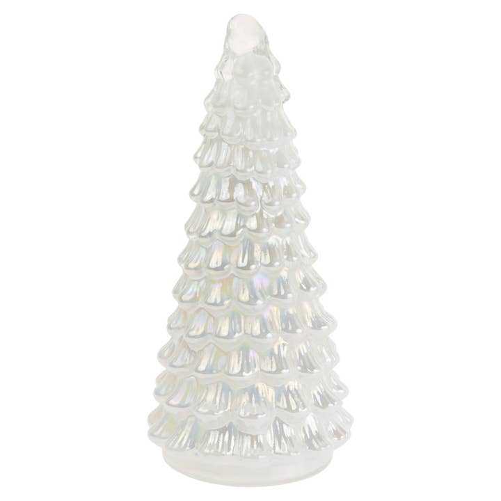 Boston International – wholesale Juldekoration – 9,5 ”Hög vintervit skimrande glasgran jul