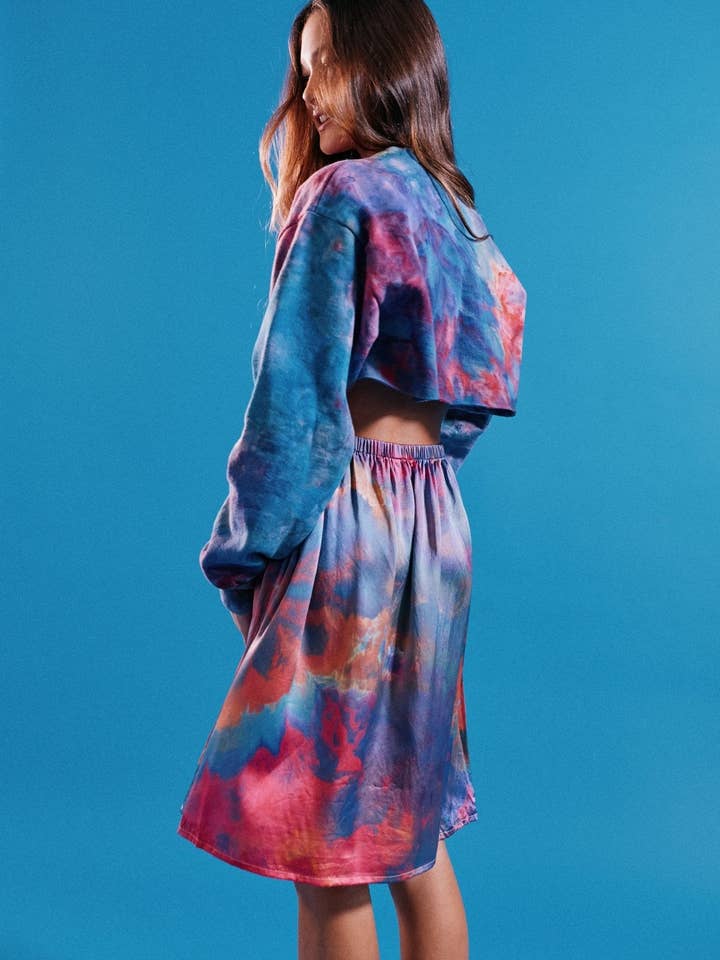 Silk Slip Skirt in Rainbow for wholesale by Riverside Tool & Dye