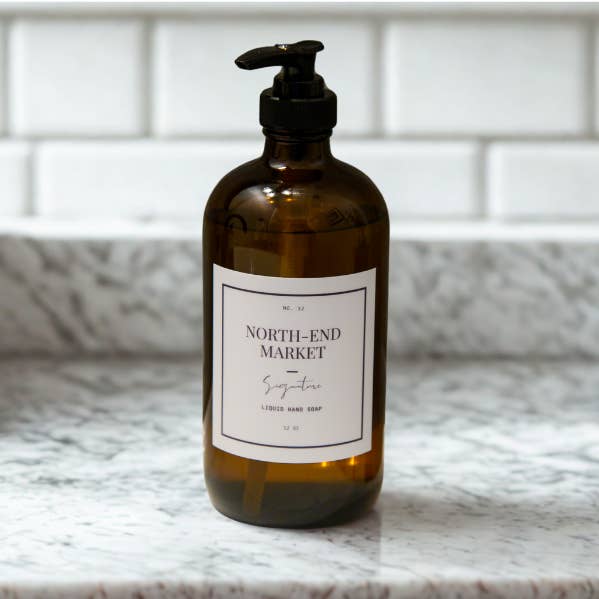 North-End Market Signature Hand Soap 16oz for wholesale by North-End Market Candle Co.