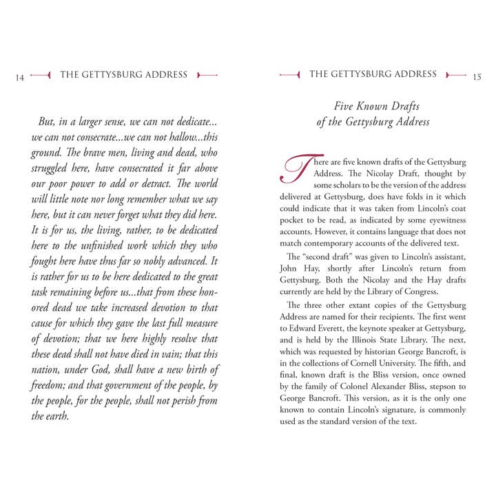 Applewood Books - Wholesale History & Geography - The Gettysburg Address1