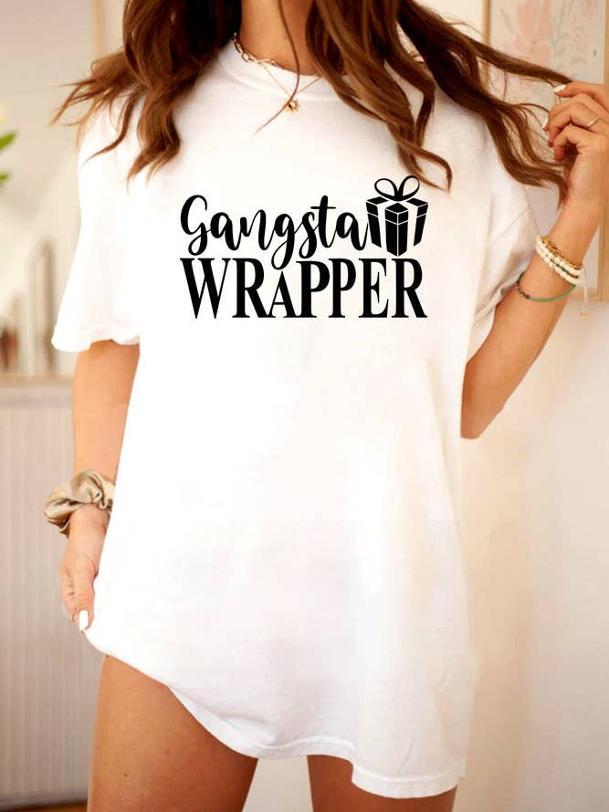 Gangsta Wrapper, Noël, t-shirt unisexe à col rond pour la vente par Top Avenue