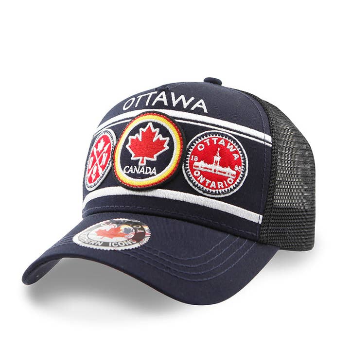 Casquettes de camionneur brodées Ottawa pour la vente par Northern Icons Canada