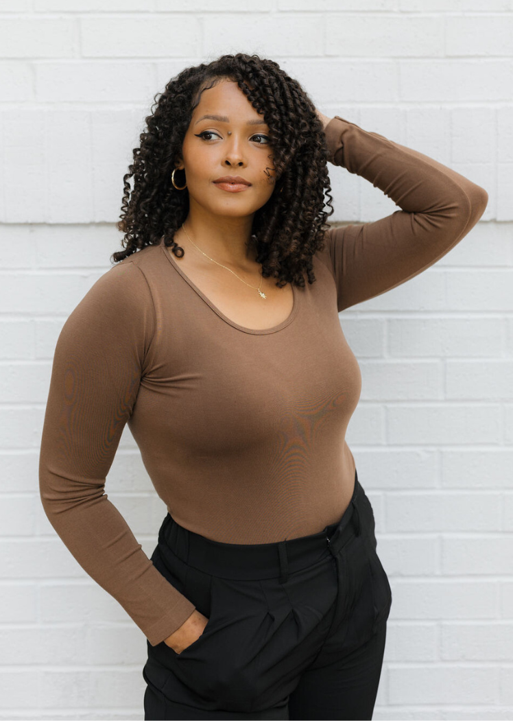 ELIETIAN - Vente Haut en maille – femme - Manches longues réversibles - Coupe incurvée11