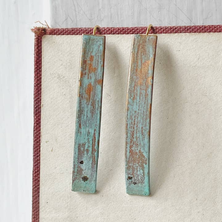 Rage Gems & Jewelry - Wholesale Dangle Earrings - Patina Rectangle Drop Earrings3