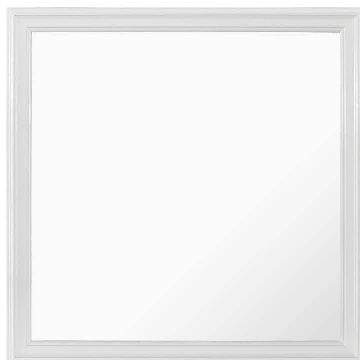 HomeRoots – wholesale Vanity mirror – 38" White Square Wood Framed Accent Mirror4