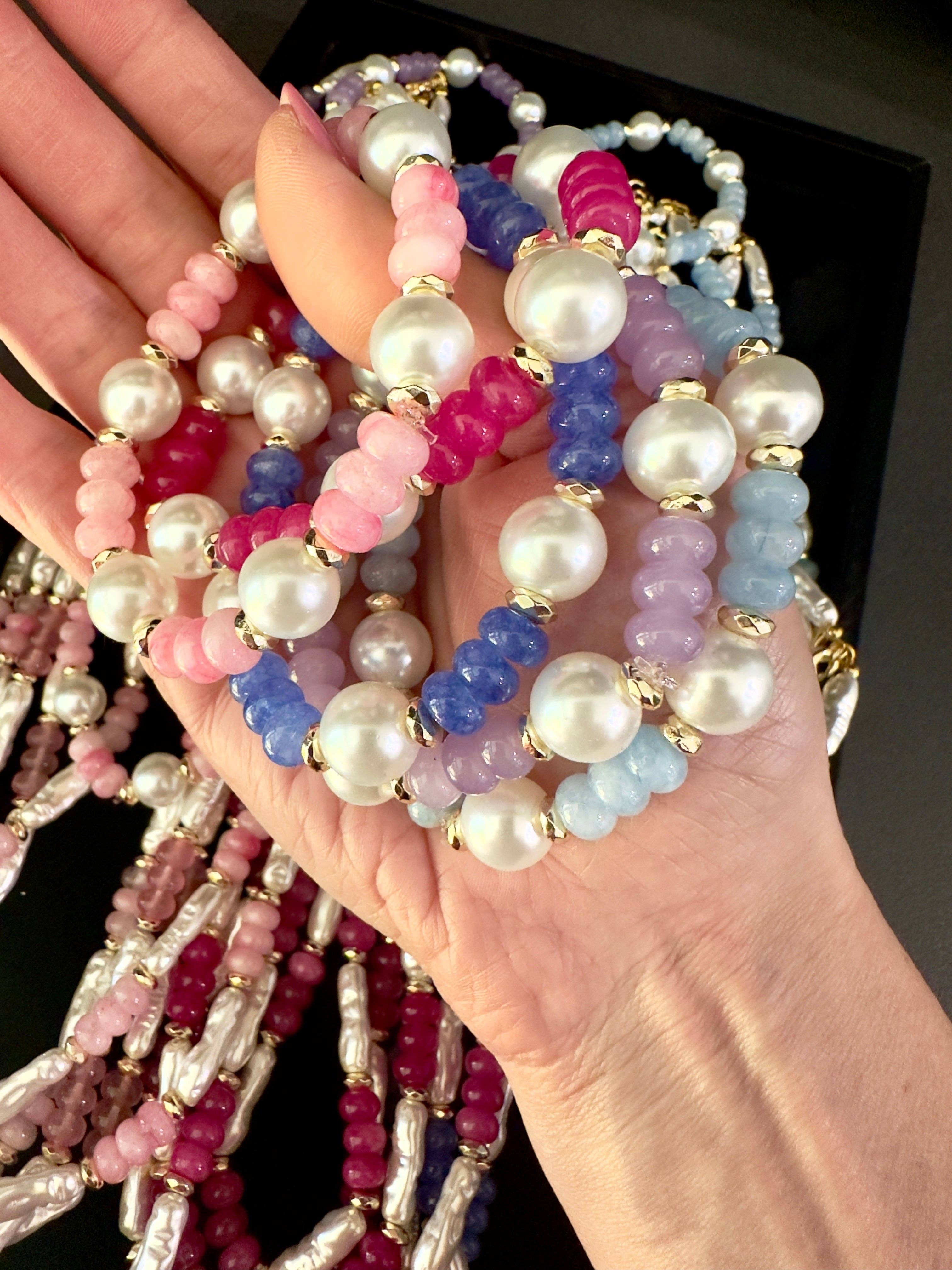 Traci's Beads - Wholesale Beaded Bracelet - Lowcountry Pearl Bracelets, 5 Colors5