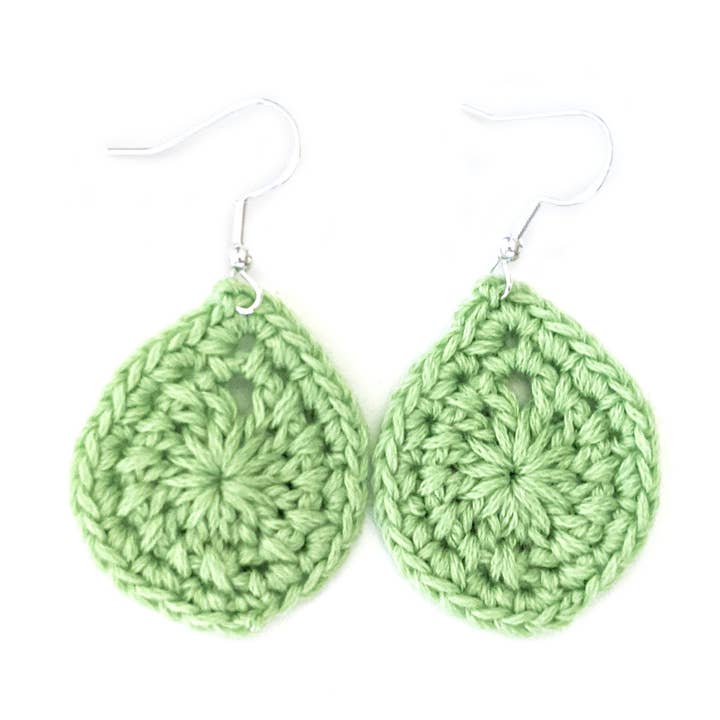Handmade Crochet Tear Drop Earrings for wholesale by Royaboya Handmade