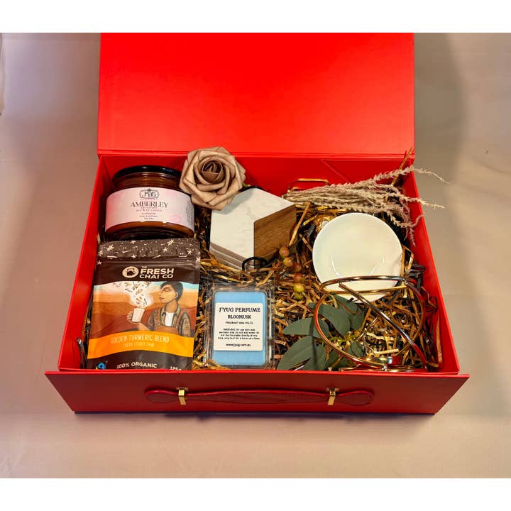 Big Magnetic Gift Box Luxe Edition - Premium Hamper | Candle Chai & More for wholesale by JYUG Australia