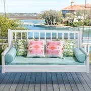 Laura Park Designs – wholesale Throw/decorative pillow – Mosaic Green 22x22 Outdoor Pillow1
