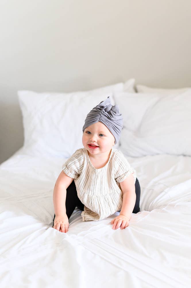 BluTaylor® - Wholesale Baby Headwrap - Baby - Classic Head Wrap Hat - Slate1