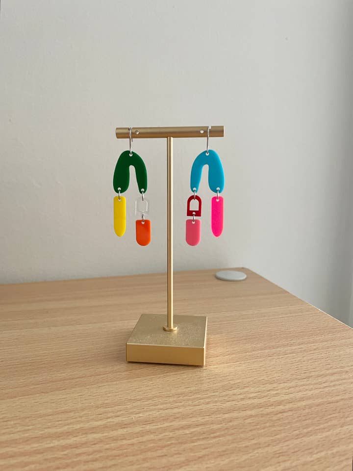 Mismatch Colorful Funky Interesting Earrings for wholesale by Pineapple Phi