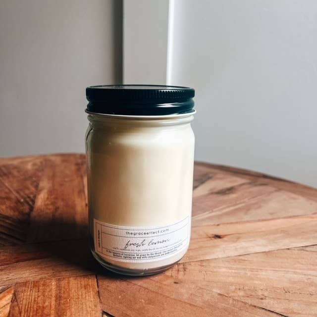 The Grace Effect - Wholesale Jar/Filled Candle - Fresh Lemon3