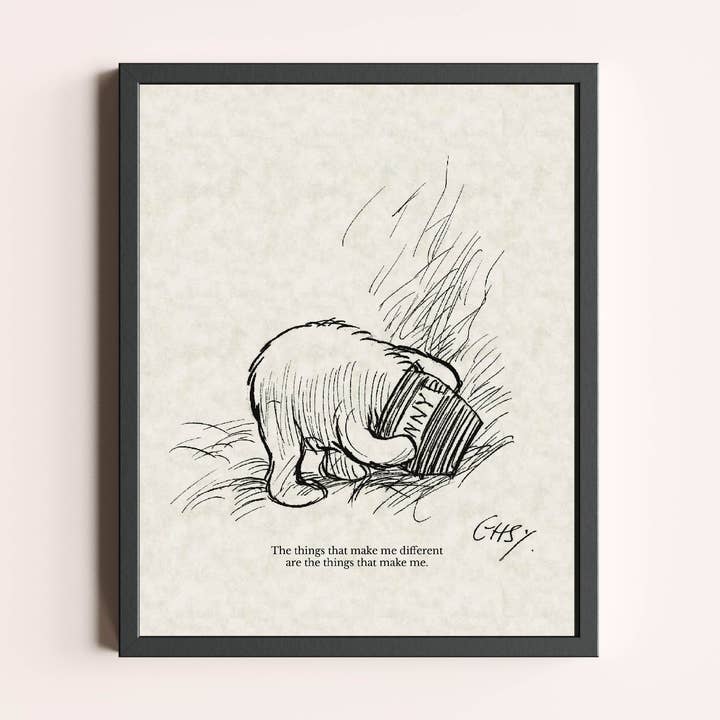 The things that make me... Winnie the Pooh Quote Print for wholesale by Damon D Chan
