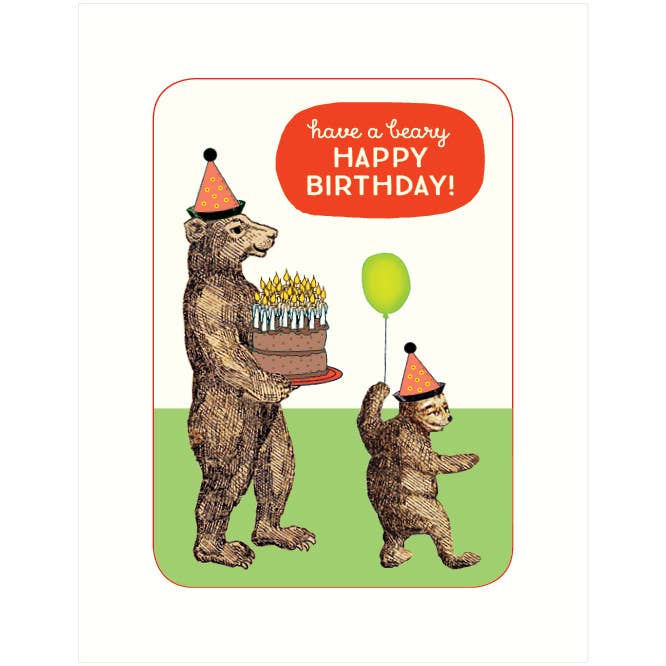 Lucca Paperworks - Vendita all'ingrosso Biglietti di auguri - Orso | Biglietto di auguri di compleanno0