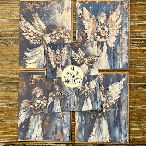 Stationery notecard, Angel greeting card, Sympathy gift for wholesale by Rustic Nester