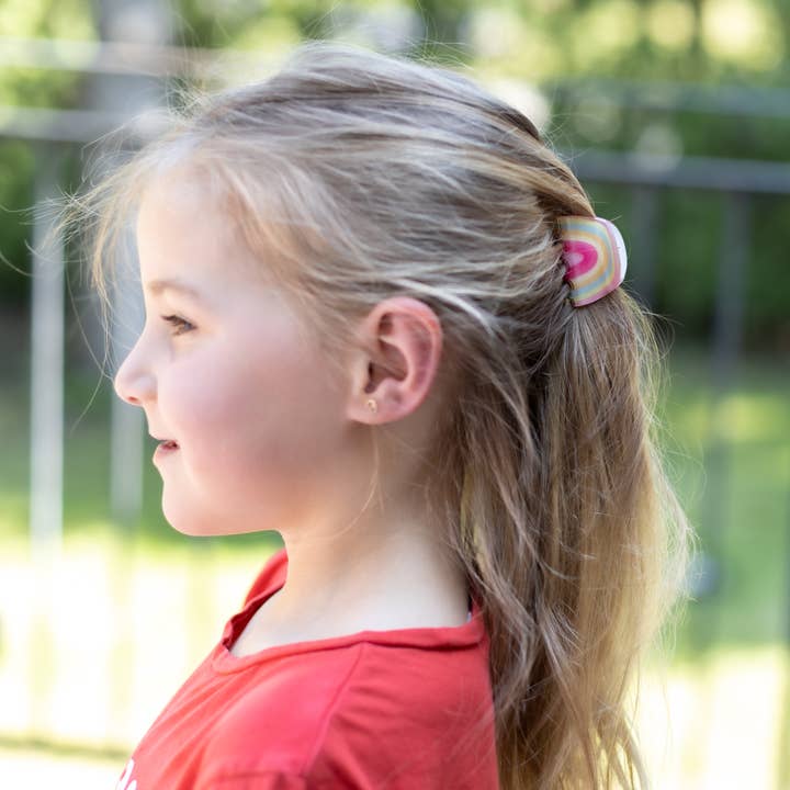 Regenbogen-Haarklammer für Mädchen für den Großhandel von Axcessorize