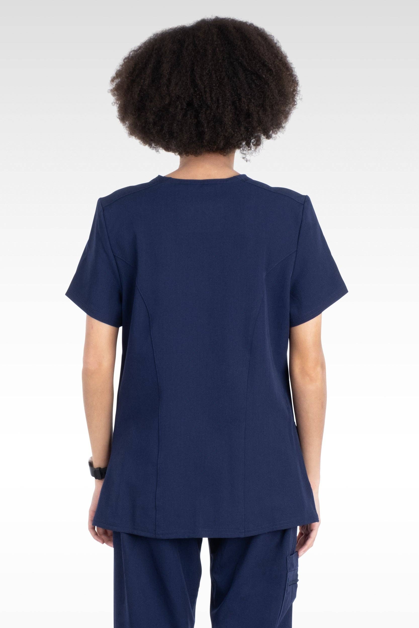 Aura Naturale – wholesale Healthcare uniform – Women's – Coral Women Mock Wrap with 6 Pockets Scrubs Top (94003)20