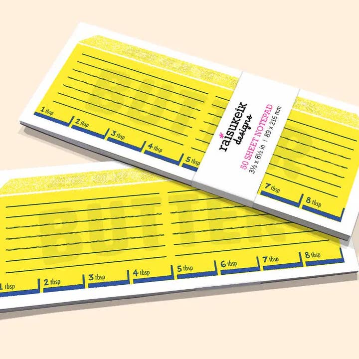 Butter Stick - Risograph Notepad for wholesale by Oh So Nice Design Co.