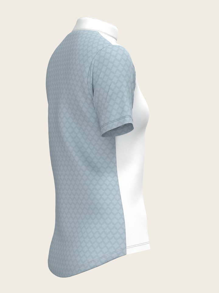 Sky Blue Short Sleeve Show Shirt for wholesale by Espoir Equestrian
