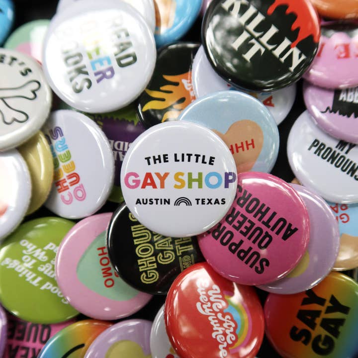 The Little Gay Shop - Wholesale Lapel Pin/Button - Queer QT Candy Heart - 1.25" Button