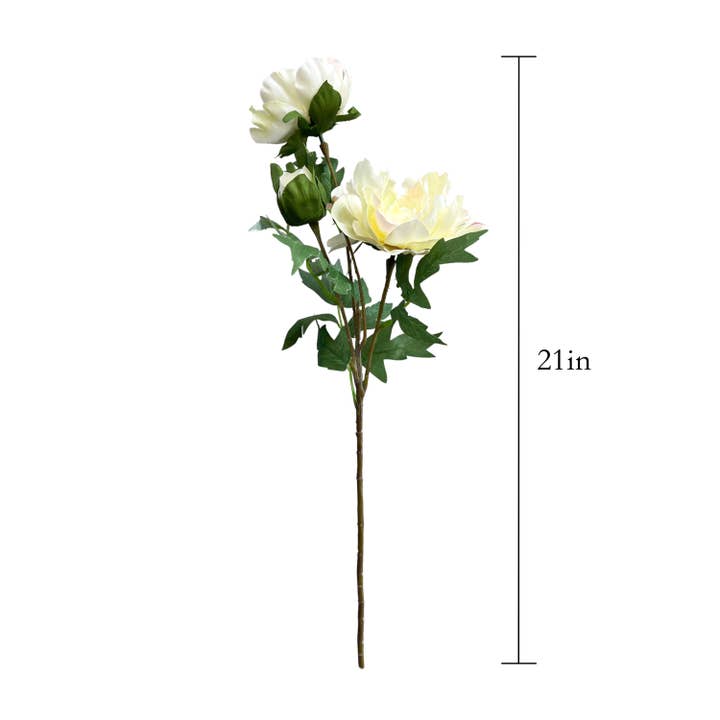 Sun Decorer - Wholesale Artificial flowers - Artificial Moutan Peony Flowers Stems (Set of 3)3