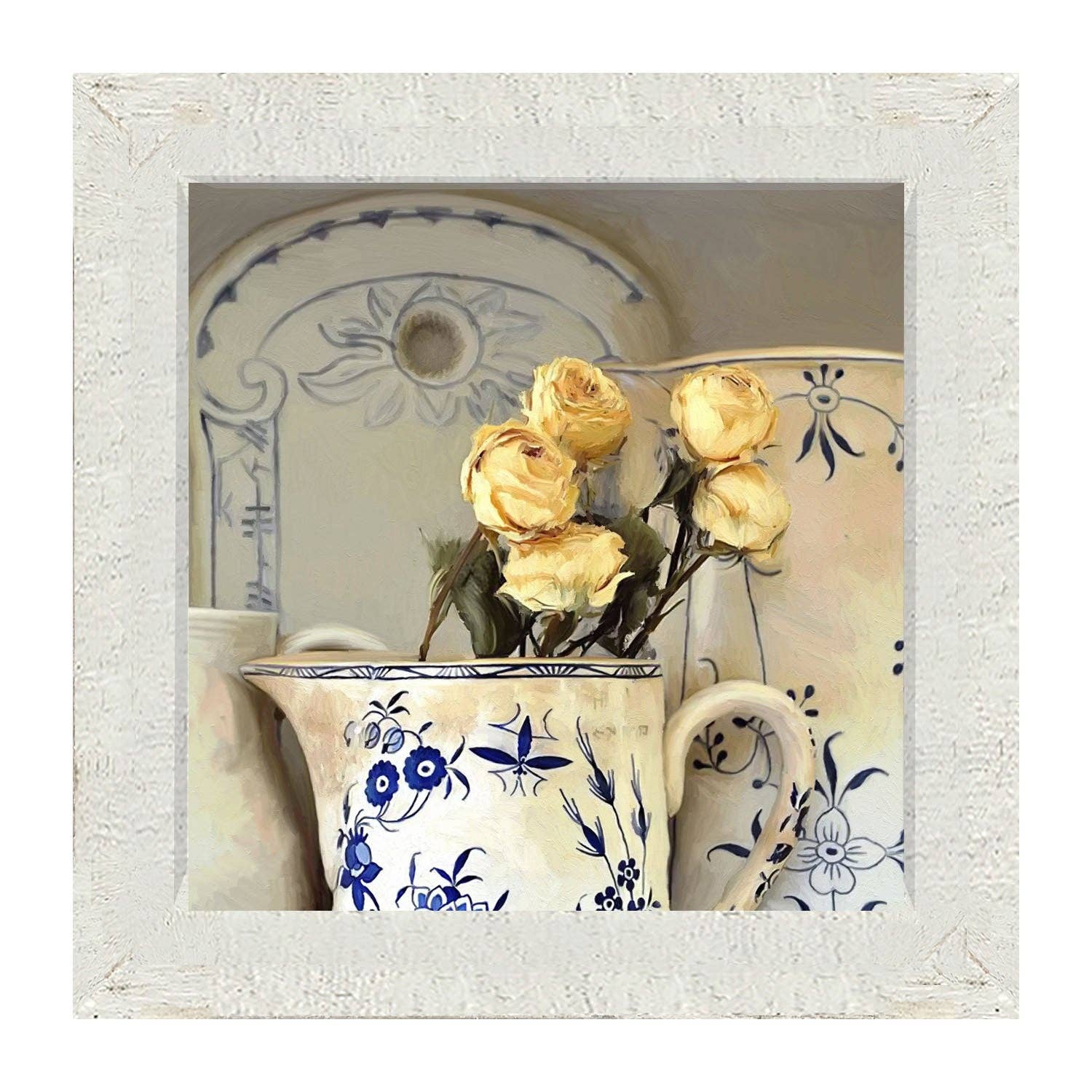 ginger blue - Wholesale Art Print - Yellow Roses in vase2