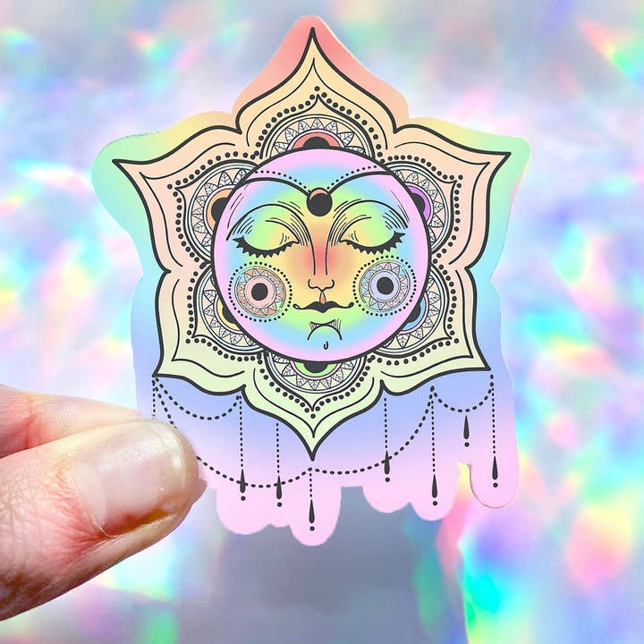 Simply Livy - Venta al por mayor Pegatina - Adhesivo Rainbow Mandala Sun | Adhesivo