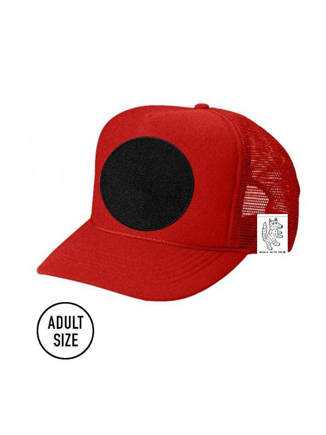 ADULT Customizable Trucker Hat, Patches Sold Separately (Red) for wholesale by WOOLF WITH ME®